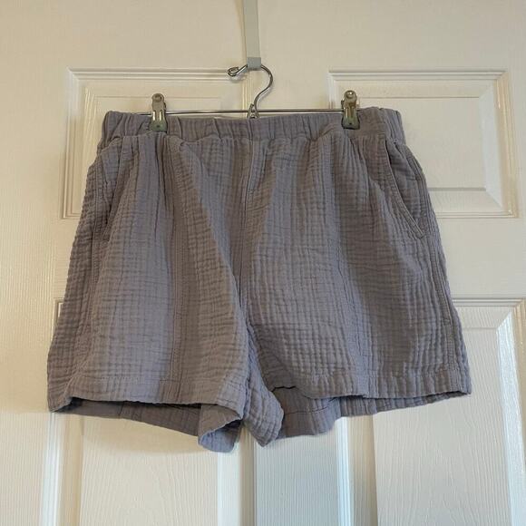 Madewell Pants - Madewell Lightspun Easy Pull-On Shorts Size Medium Lilac Purple